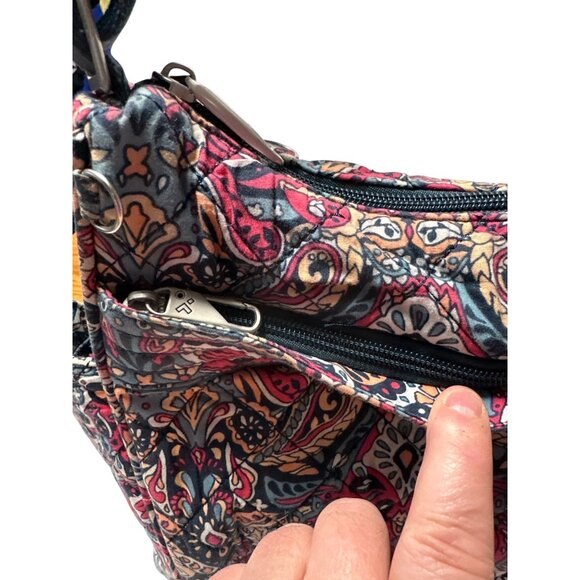 Travelon Quilted Paisley Crossbody Bag With Adjustable Strap - Picture 5 of 16